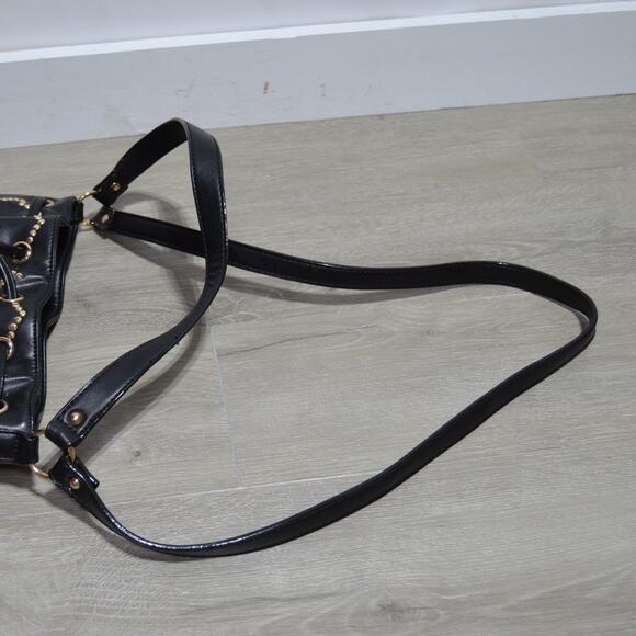 Betsey Johnson Night Lights Star-Studded Bucket Bag Black & Gold - Picture 13 of 14